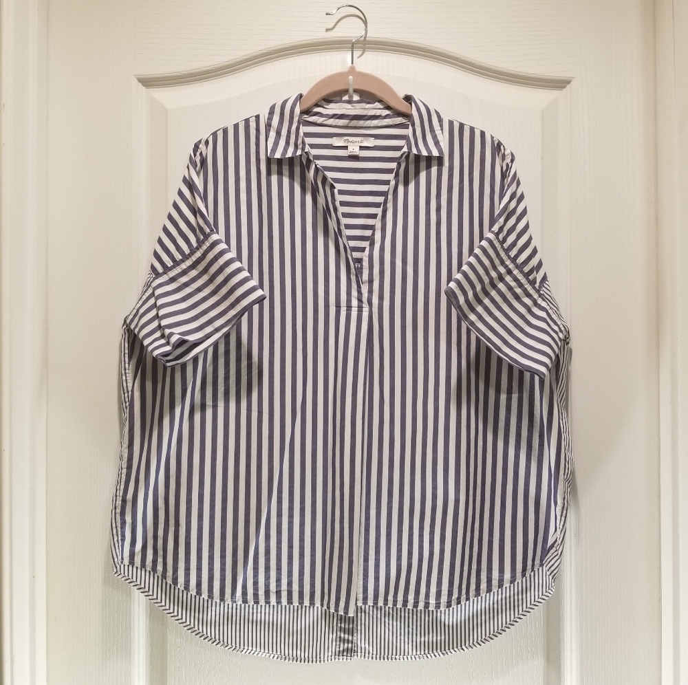 Madewell Courier Button back shirt Sz Medium